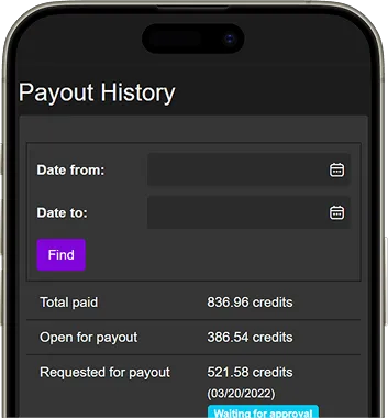 A mobile app screen displaying a 'Generated Content' section with images labeled Elizabeth and Mira, each depicting different individuals.