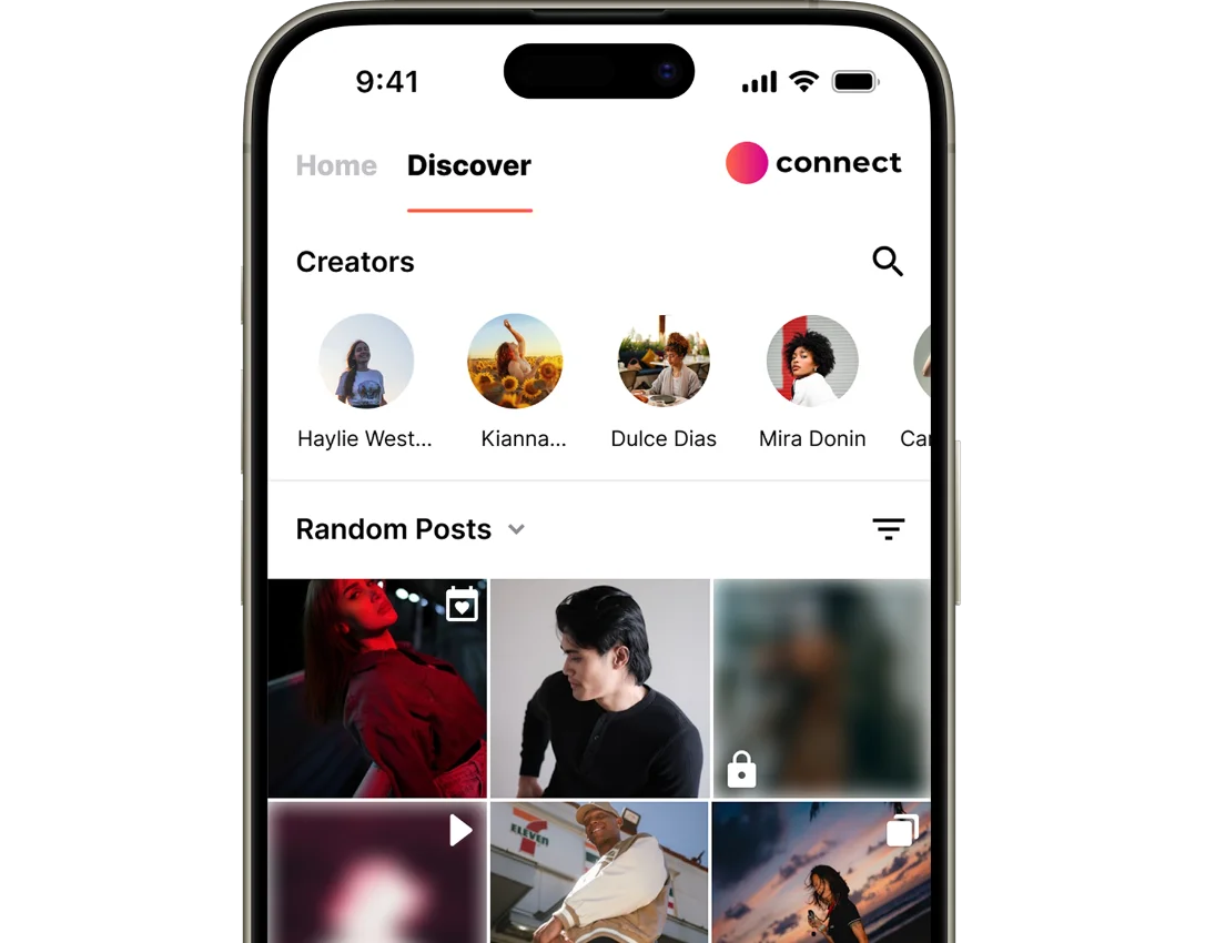 Paid Telegram channel platform interface — a branded Scrile Connect membership app
