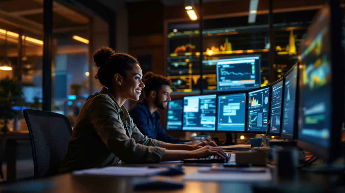 SaaS launch team supervising a controlled migration cutover