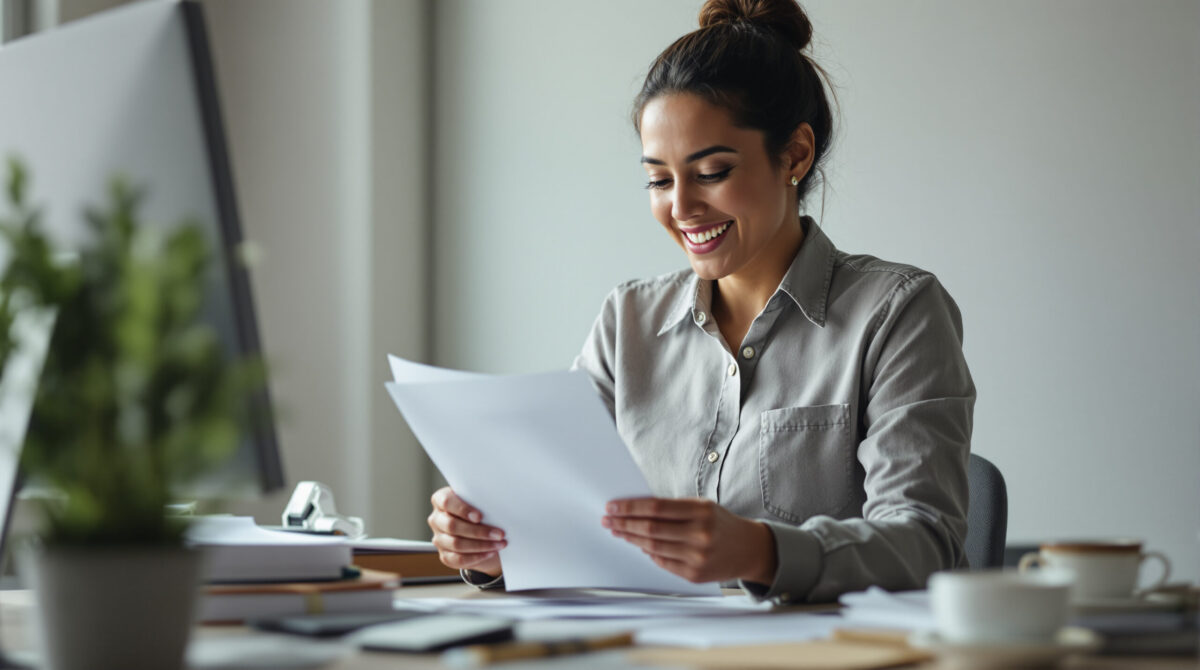 Finance volunteer reconciling church donations in a quiet office