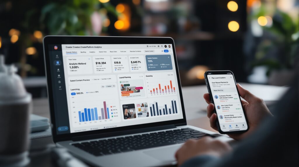 Analytics dashboard for a creator platform MVP showing early launch metrics and subscription activity