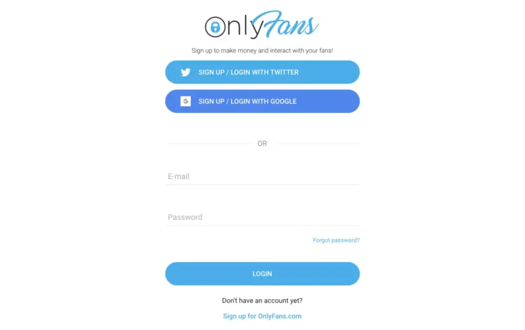 onlyfans sign up