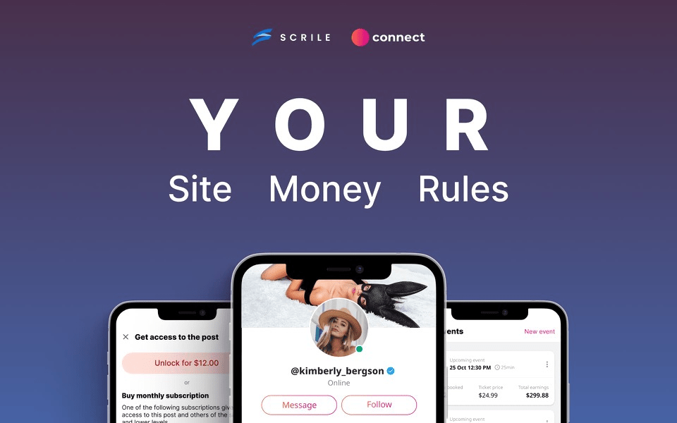Scrile Connect - your own subscription based platform for content monetization 