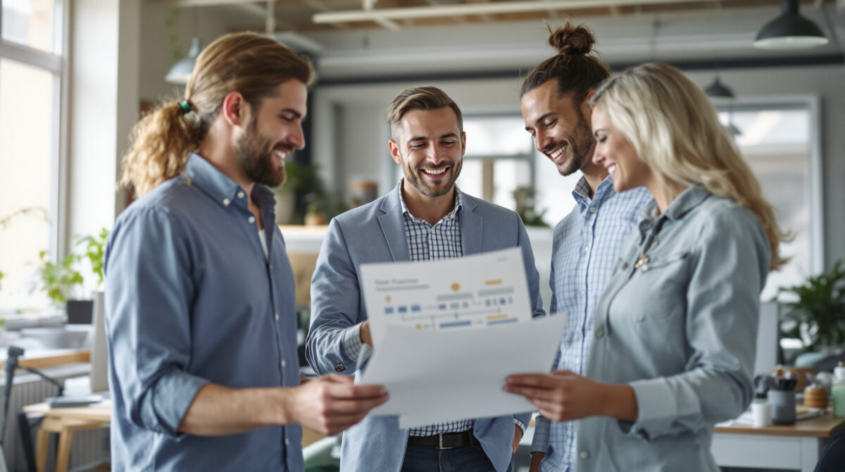Founders comparing membership platform options in an office