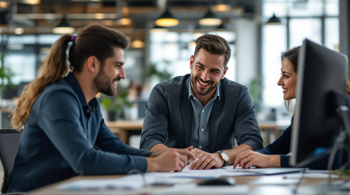 Creator platform leadership team making a software decision