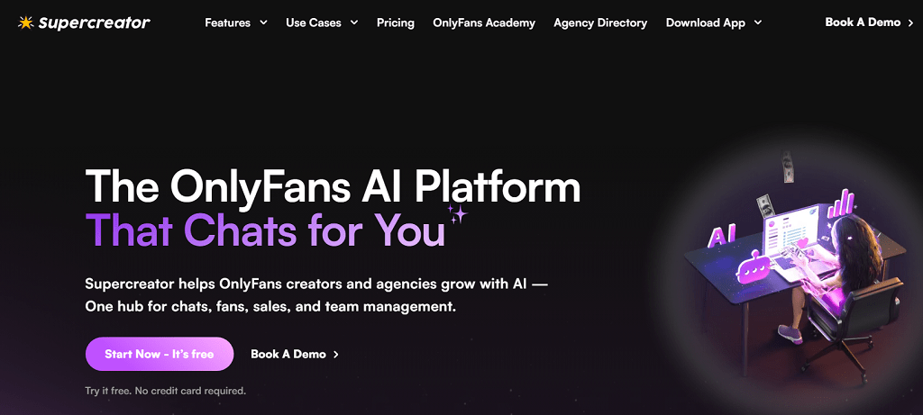 SuperCreator main page