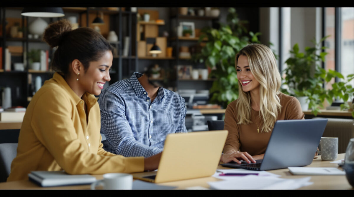 Buyer and community manager testing platform workflows together