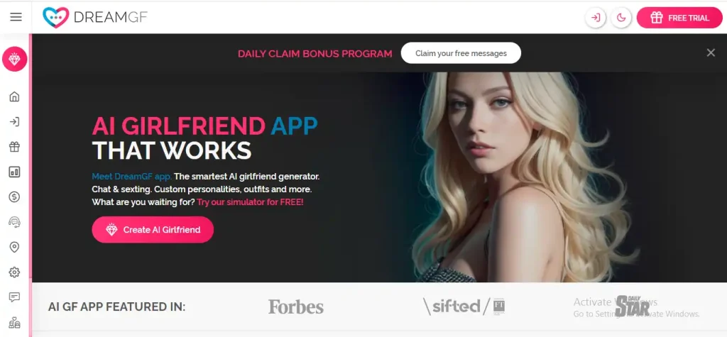 DreamGF an AI Girlfriend App that works