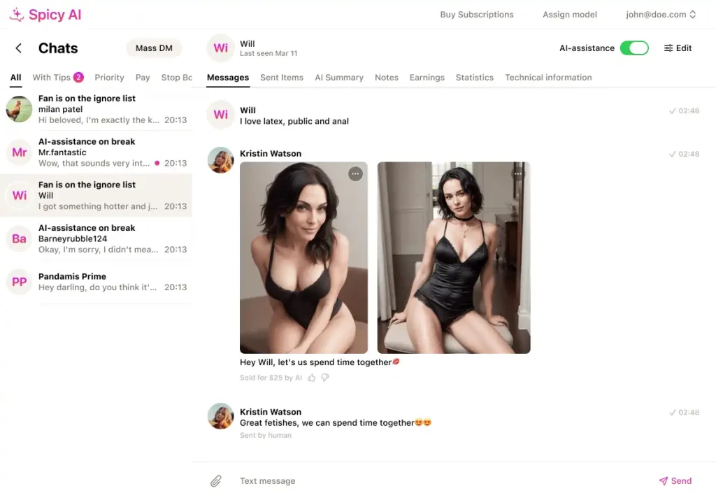 spicy ai onlyfans chatbot