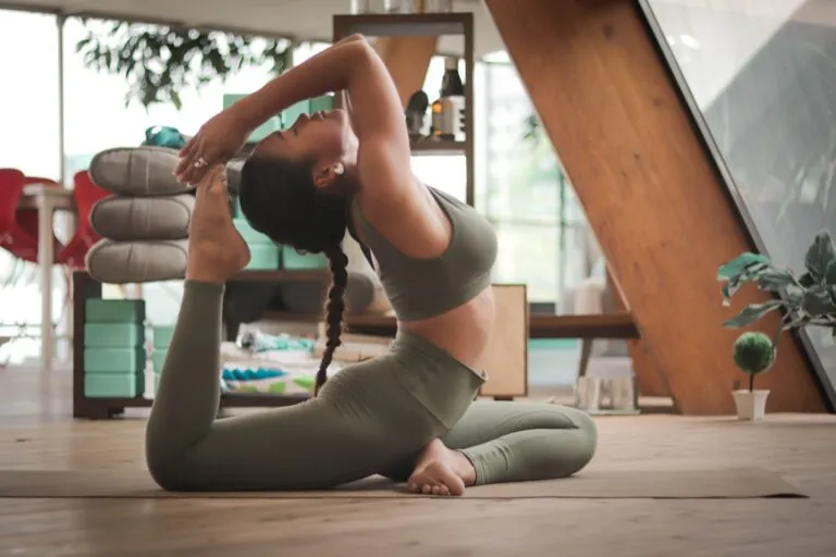 Bright modern yoga studio interior with mats and natural light, showing the kind of space a profitable yoga studio...